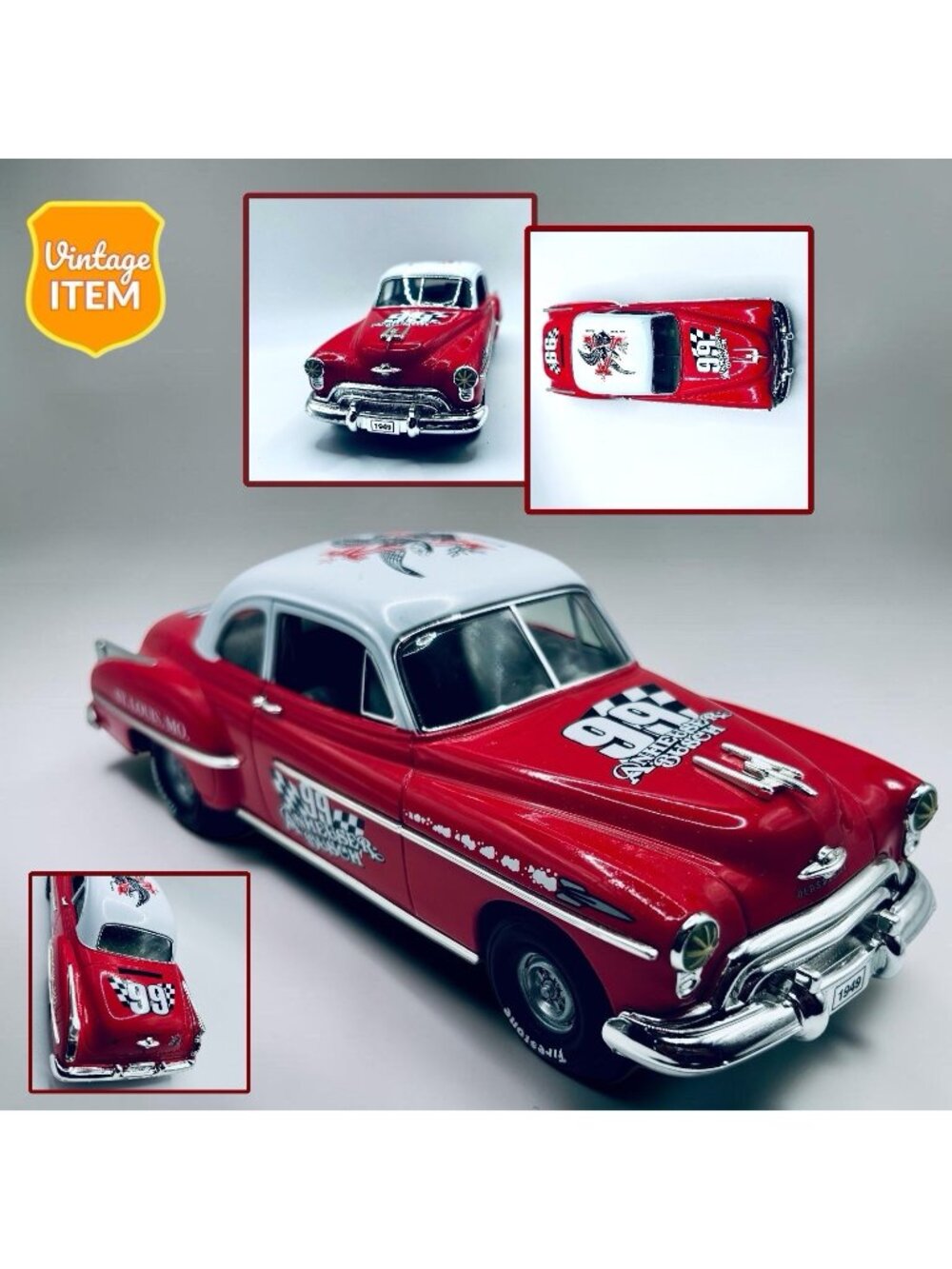 VTG Ertl Collectible Anheuser Busch 1949 Olds Rocket 88 Die-cast Metal Coin Bank